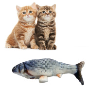 Elektrisches Katzenspielzeug Realistischer Fisch Wagging Simulation Fischpuppe Lustiges interaktives Katzenspielzeug Haustiere Kauen Bissen Katze Laserspielzeug